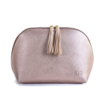 High Quality Women Makeup Toiletry Bag PU Leather Travel Cosmetic Bag with Tassel Zipper Puller